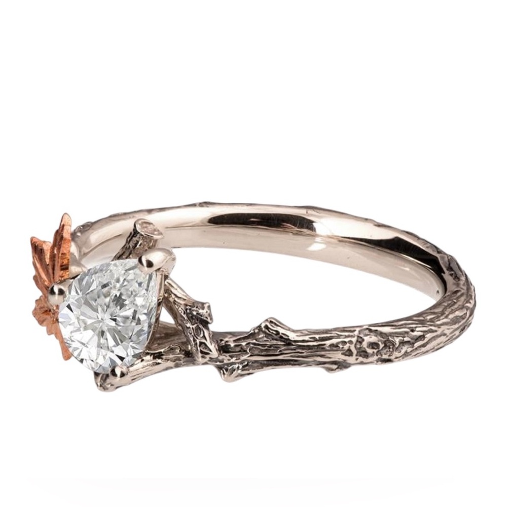 Silver Plated Nature Inspired Leaf Ring. New. - Picture 3 of 7